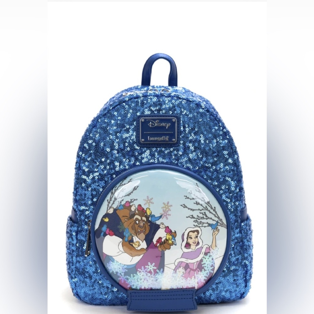 Loungefly Disney Beauty & The Beast Snow Globe Mini Backpack Rare New